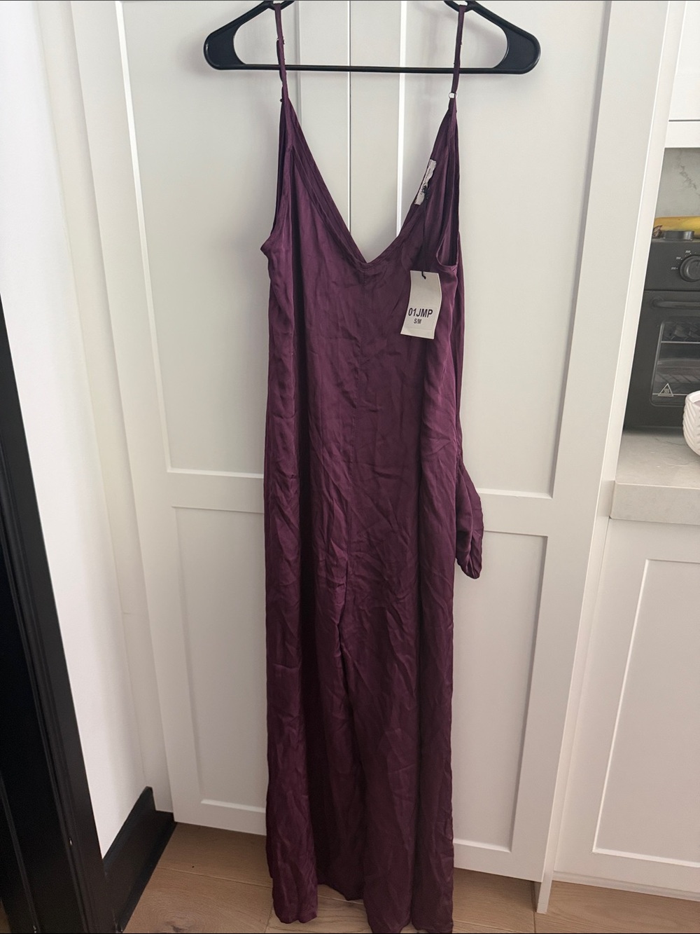 Jaki London Silky Plum Slip Dress with Spaghetti Straps S/M